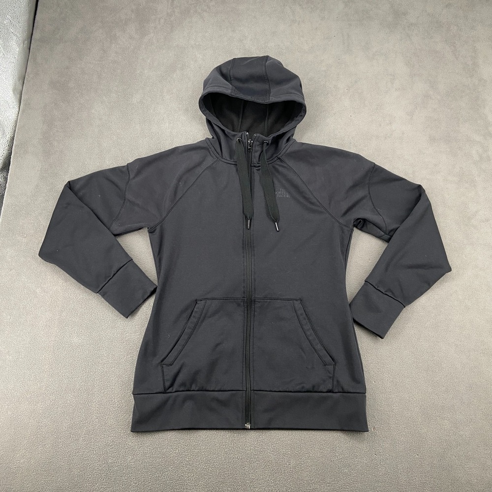 The North Face Jacket Womens Medium Black Fleece Lined Performance Hooded Zip Up
